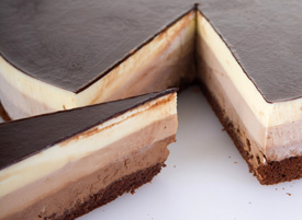 Triple Chocolate Mousse Cake